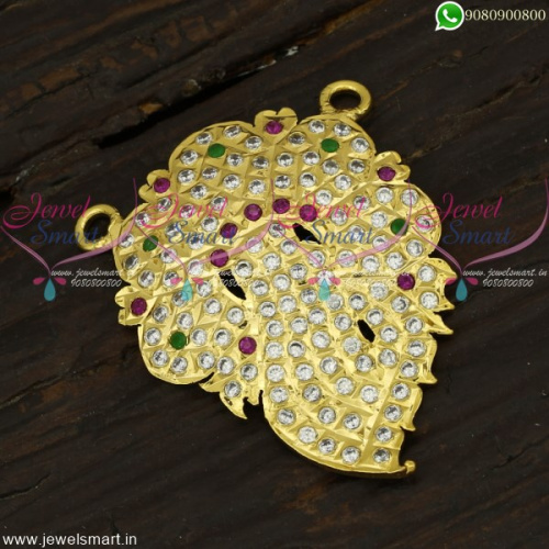Ribbon Pendant for Gold Chain Stone Studded South Indian Jewellery Online PS22125