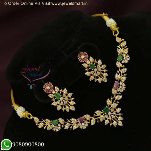 Short and Chic Traditional Gold Necklace Design | Fashion Jewelry for Women NL26430