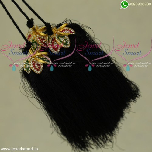 Silk Thread Artificial Jewellery Jada Kunjalam Latest Hair Kuppulu Online JK22105