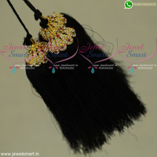 Silk Thread Bridal Jada Kunjalam Latest Hair Kuppulu Online JK22106