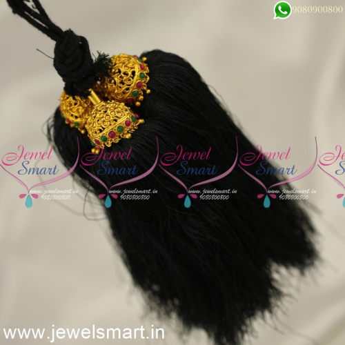 H24355 Silk Thread Matte Jada Kunjalam Latest Hair Kuppulu For Dance and Wedding Online 