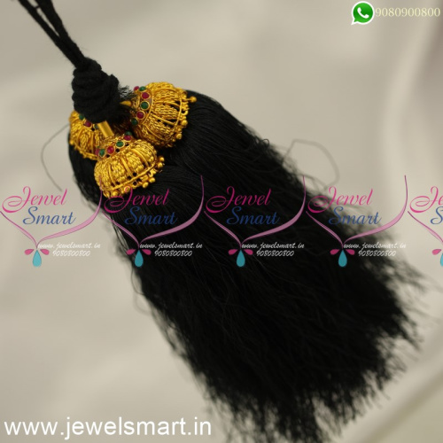 H24356 Silk Thread Matte Jada Kunjalam Latest Hair Kuppulu For Dance and Wedding Online 