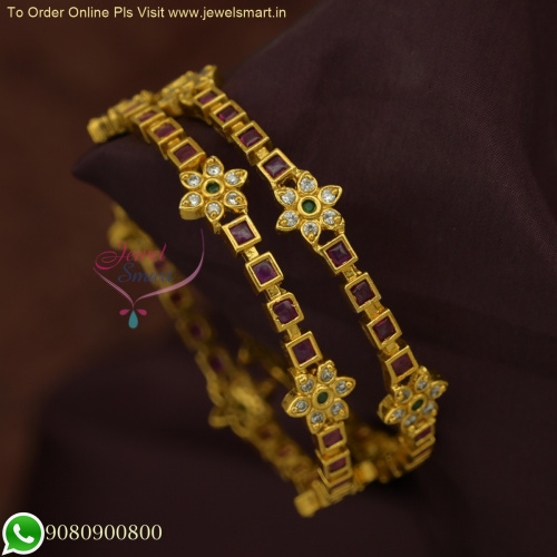 Silver Jewelry Catalogue-Inspired Antique Gold Bangles | Thin Delicate Design B26032