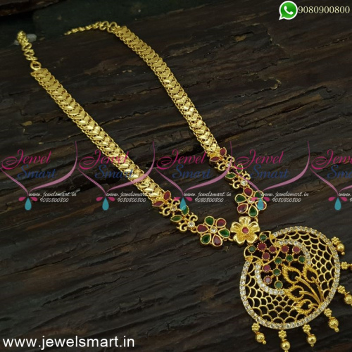 Simple Daily Wear Attigai Necklace Beatifully Crafted South Indian Design NL25033