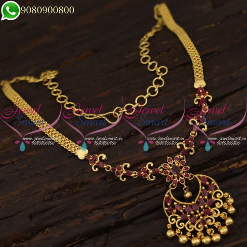 Simple Design Daily Wear Necklace Gold Plated Jewellery Collections NL21194