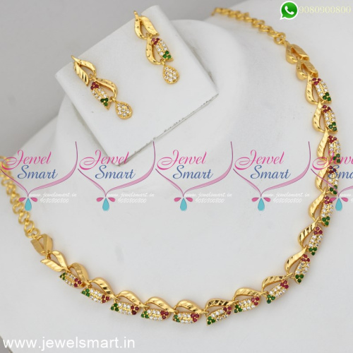 Simple Gold Plated Necklace For Everyday Wear For Women NL24977