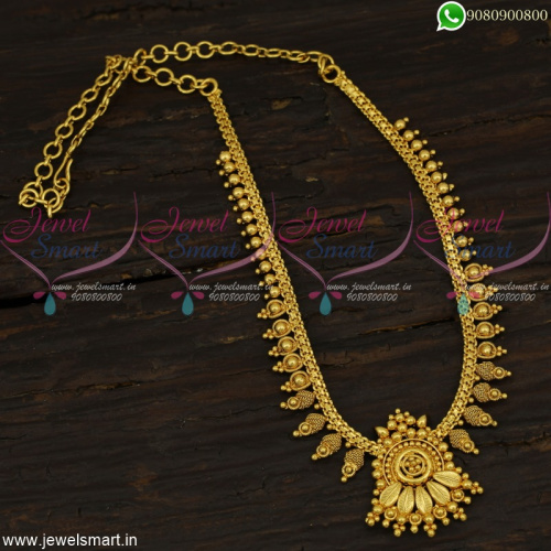Simple South Indian Fashion Necklace Low Price Imitation Jewellery Online NL22603