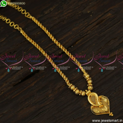 Simple Thali Kodi Murukku Chain Necklace Design Latest Gold Covering Jewellery 
