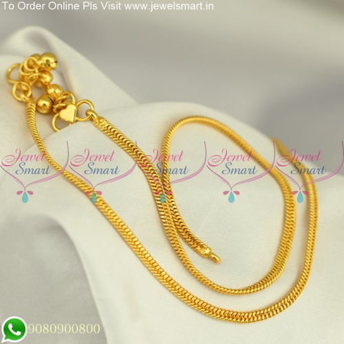 Simple Woven Chain Model Gold Plated Anklets Kolusu Designs P25231