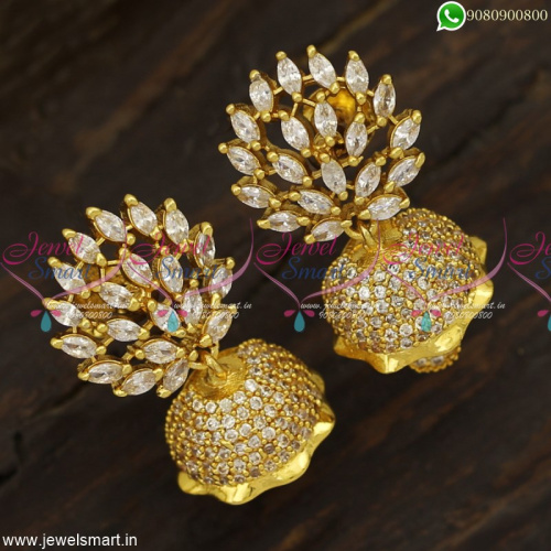 Small Beautiful Gold Design Jhumka Earrings Speciality In Screwback Jewellery 