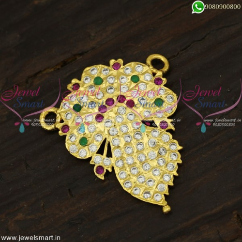 Small Ribbon Pendant for Gold Chain Stone Studded Artificial Jewellery PS22126