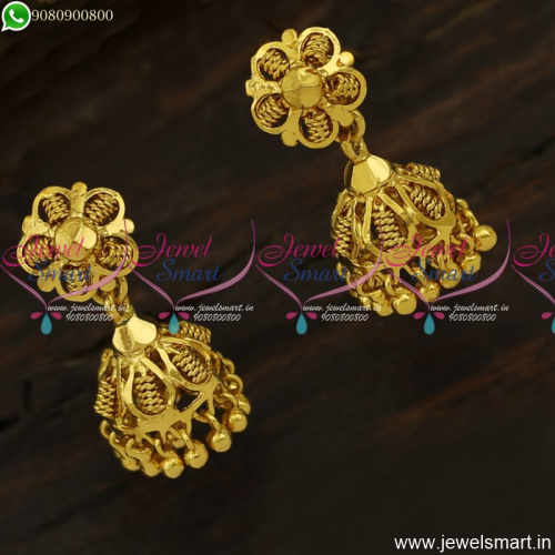 Small Size Light Weight Gold Covering Jimikki Kammal Artificial Jewellery J23897