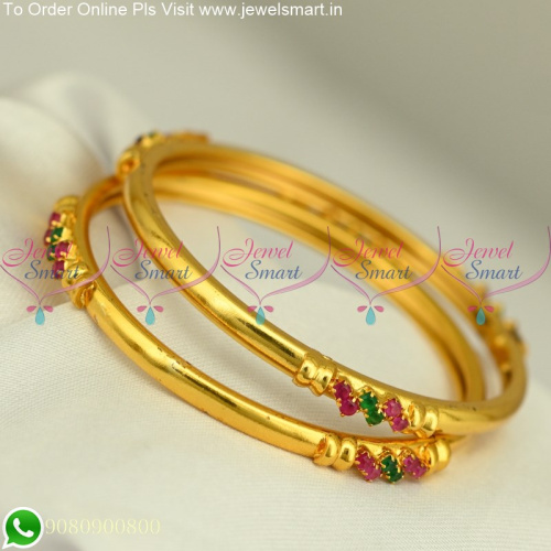 Smooth Hollow Design Gold Plated Baby Bangles Beautiful Jewelry B25232