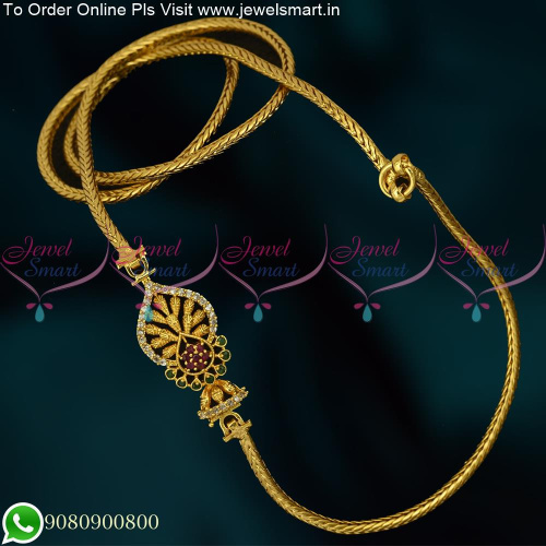 Smooth Thali Kodi Fancy Mugappu Chain Design 24 Inches Offer Sale C25363