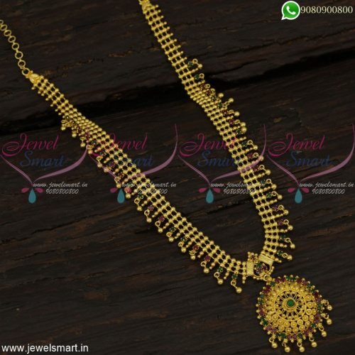 Simple South Indian Gold Haram Designs Regular Wear Imitation Jewellery Online