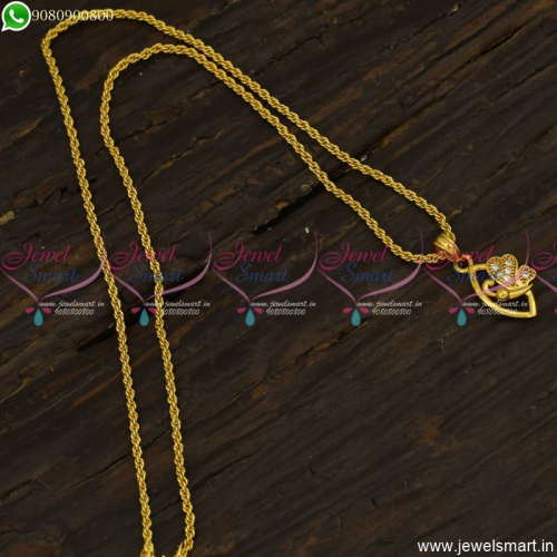 South Indian Gold Plated Chain Pendant Designs Online Fashion Jewellery CS23491