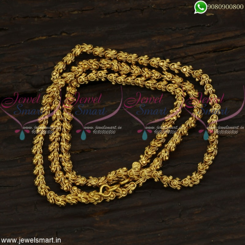 South Indian Gold Plated Jewellery Latest Models Catalogue Chain Online C0021