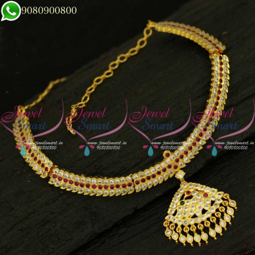 South Indian Jewellery Attigai Necklace Gold Plated Traditional Collections Online