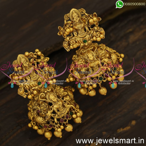 Spectacular Temple Jhumka Earrings Most Sought Jimikki Kammal Design Online 