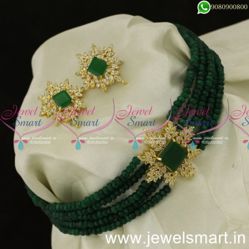 Splendid Beads Malai Beaded Crystal Choker Designs New Arrivals For Wedding NL24042