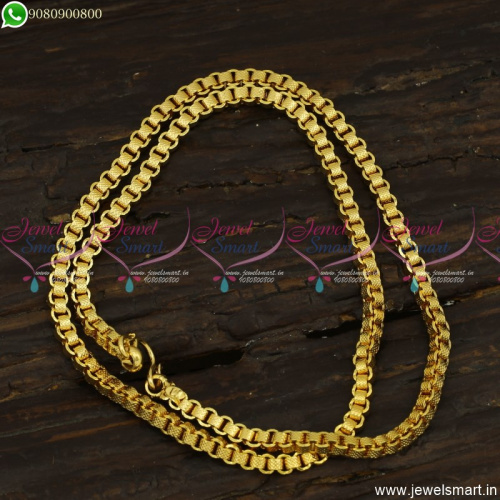 Square Link Gold Chain Designs Handmade Daily Wear Imitation Jewellery C23509