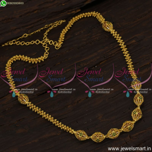 Stone Ball Chain Gold Plated Jewellery Trendy New Fashion Collections