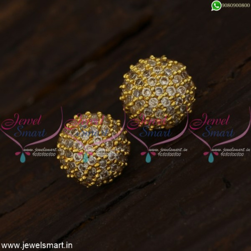 Stone Ball Ear Studs Fancy Design Jewellery Collections Shop Online