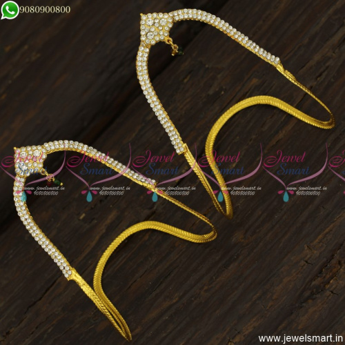 Stone Vanki Traditional Jewellery Designs Medium Size Gold Plated Online V23399