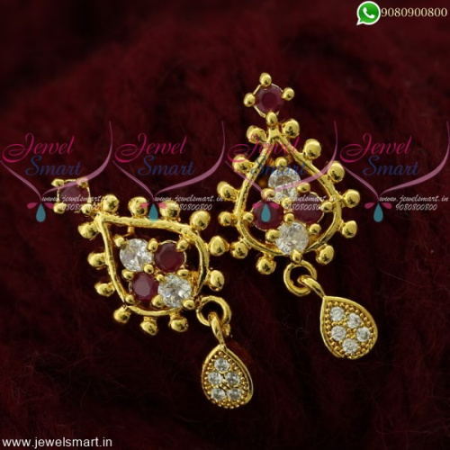 Stud Earrings For Girls and Women Screwback Jewellery South Indian Fashion ER21842