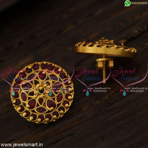 Stud Earrings Online Matte Finish South Indian Traditional Jewellery