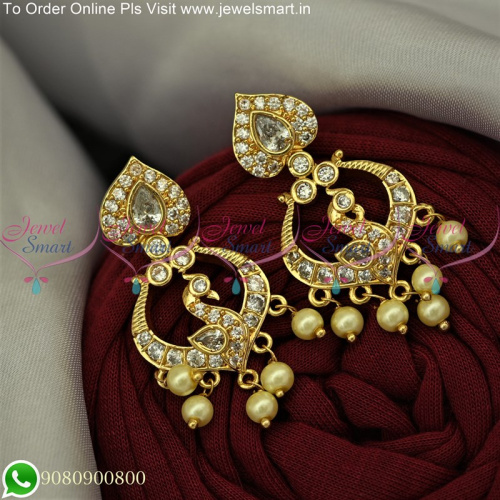 Stylish Peacock Kammal Designs Ear Studs Daily Wear Gold Covering ER25106