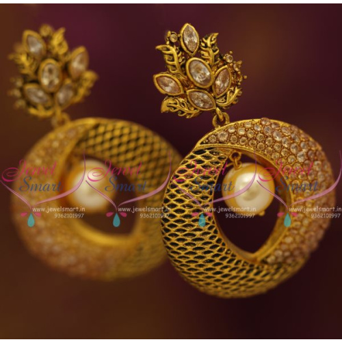 ER7575 Big Size Gold Colour LCT Antique Earrings Latest Design Fashion Jewellery Online