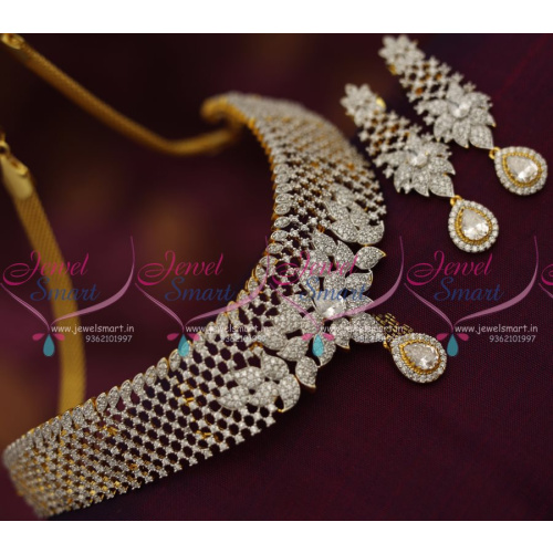 NL7464 Diamond Finish Fashion Jewellery Small CZ Choker Necklace Shop Online