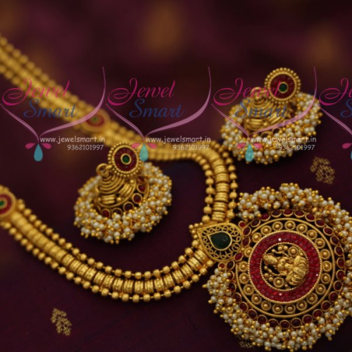 NL7402 Gold Design Temple Haram Fashion Jewellery Real Look Latest Collections Online