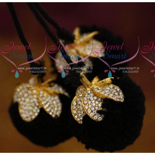 JK7417 Traditional Hair Jewellery White Stone Fancy Fashion Kunjalam Round Online