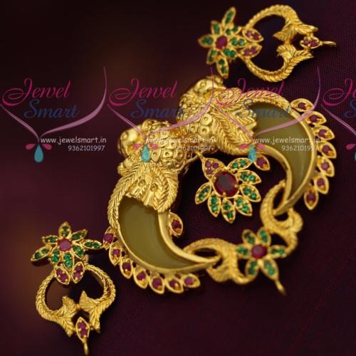 PS7383 Gold Design Fashion Jewellery Imitation Tiger Nail Peacock Double Side Online