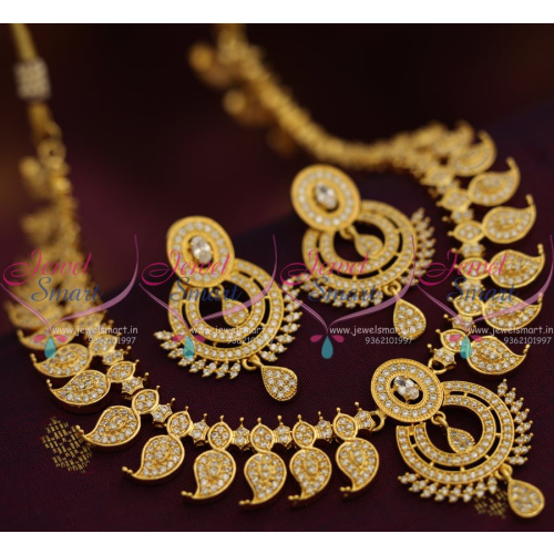 NL7700 Mango Design AD Gold Plated South Indian Traditional Finish Jewellery Online