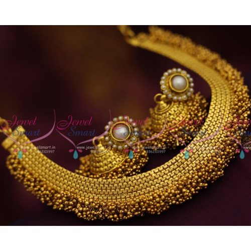 NL7753 Fancy Antique Bead Danglers Fashion Jewellery Necklace Jhumka Online