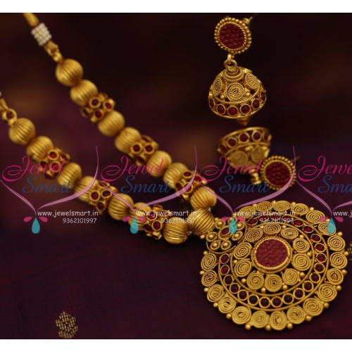 NL7794 Antique Gold Plated Fancy Imitation Jewellery Gundla Mala Designs Online
