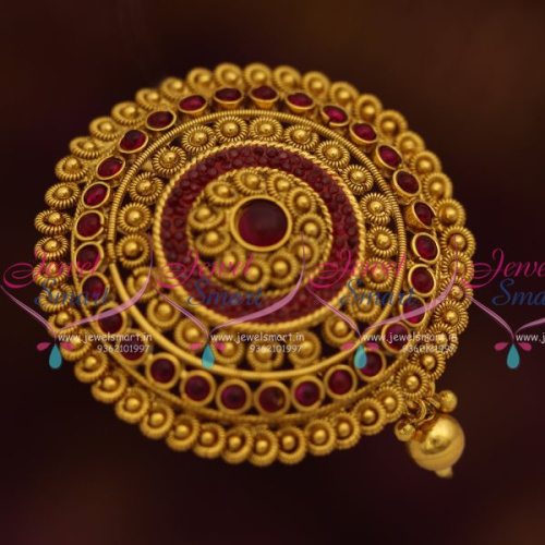 H7825 Kemp Red Stones Hair Jadabilla Choti Bridal Decoration Jewellery Online