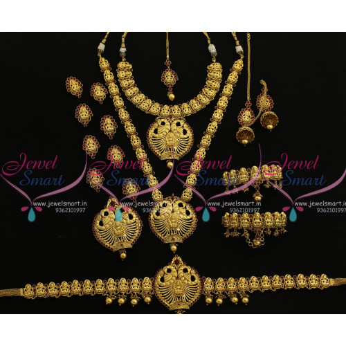 BR7780 Antique Nagas Full Wedding Bridal Dulhan Temple Jewellery Set Buy Online