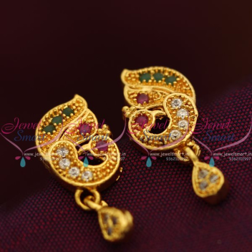 E7718 Peacock Traditional Design Jewellery Screwback South Earrings Buy Online