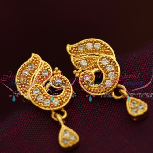 E7719 White Peacock Traditional Design Jewellery Screwback South Earrings Buy Online