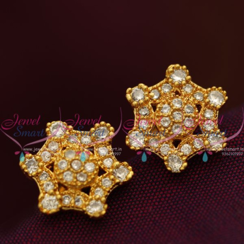 E7720 South Indian Screwback Earrings AD Artificial Imitation Jewellery Buy Online