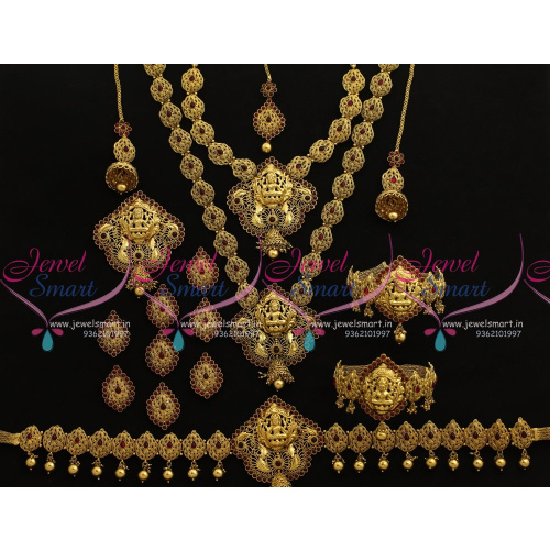 BR7786 Antique Nagas South Indian Traditional Full Bridal Imitation Jewellery Collections