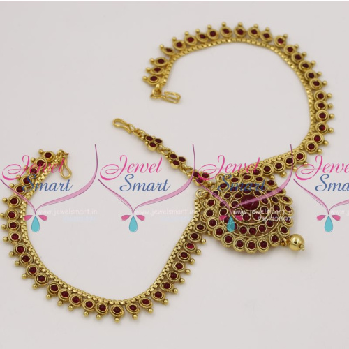 HA7928 Damini MathaPatti Hair Bridal Fashion Kemp Jewellery Traditional Nethichutti Online