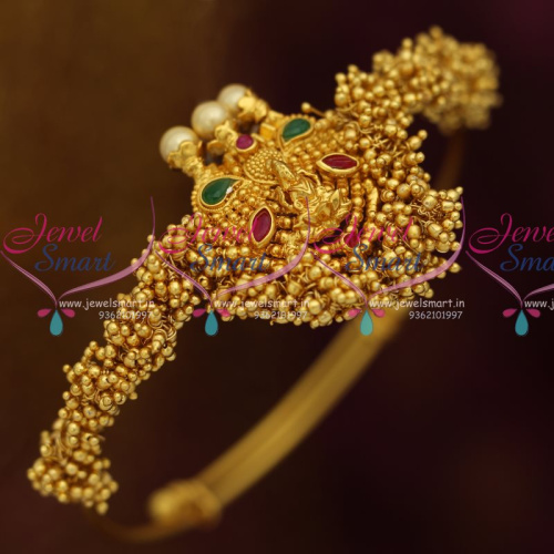 AR8108 Golden Tar Latest Trendy Beads Temple Design Traditional Jewellery String Vanki