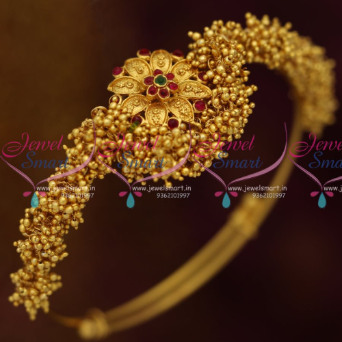 AR8109 Floral Gold Beads Latest Trend Traditional String Aravanki Gold Plated Online