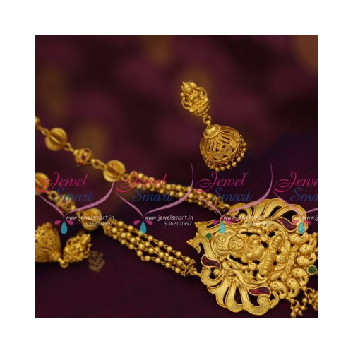 NL7886 One Gram Temple Traditional Imitation Jewellery Gundla Mala Designs Online
