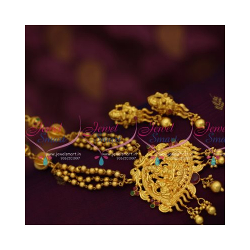 NL7885 One Gram Temple Traditional Imitation Jewellery Gundla Mala Designs Online